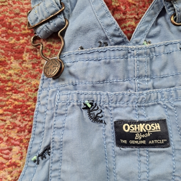 24 m Oshkosh B'Gosh Shorteralls /Blue Shorteralls / Dinosaur overalls - Picture 3 of 6